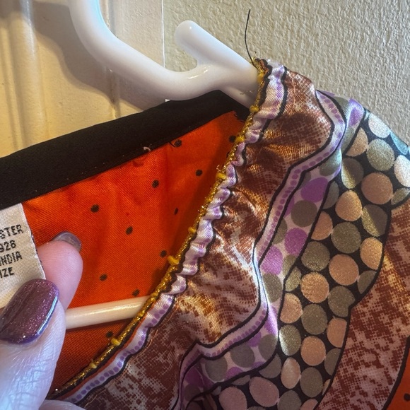 EY Signature Especially Your Orange Colorful Cafton Poncho Muumuu One Size - Picture 7 of 15